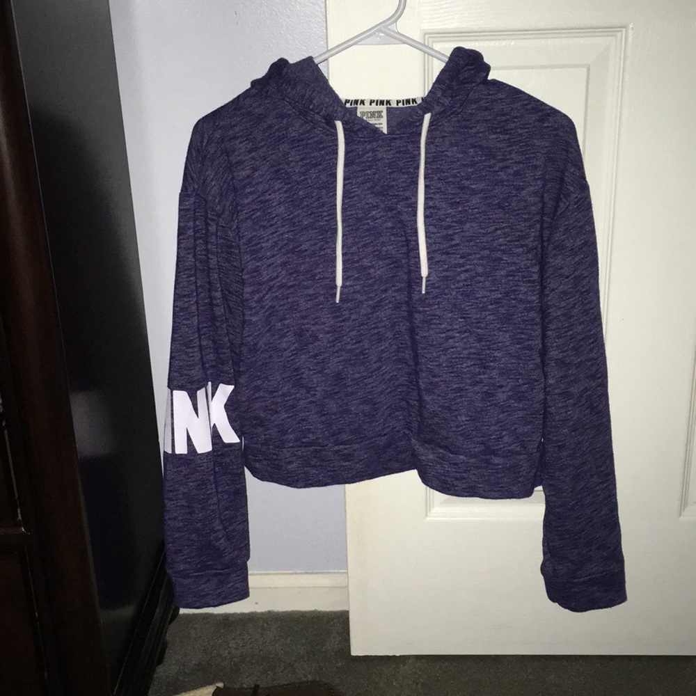 PINK crop hoodie